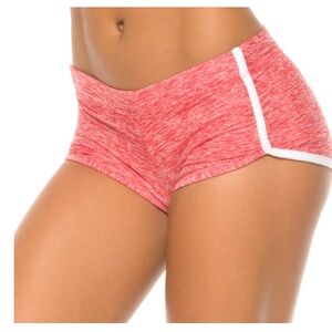 Elisabetta Rogiani Retro‎ Shorts- Supplex Accent On Butter Red Size Medium
